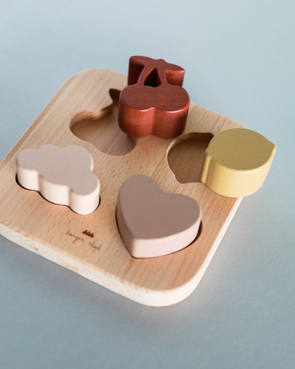 Wooden Chunky Shape Puzzle - Heart