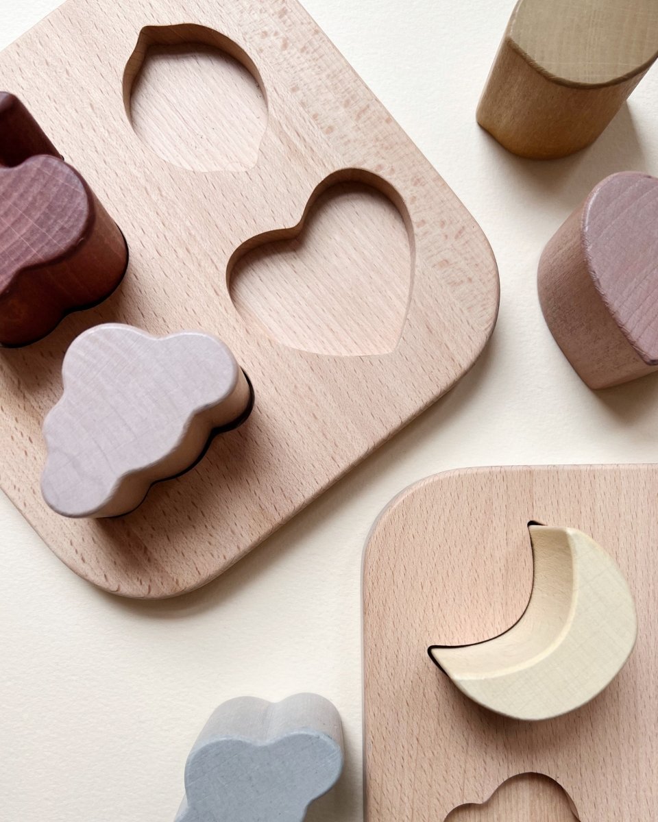 Wooden Chunky Shape Puzzle - Heart