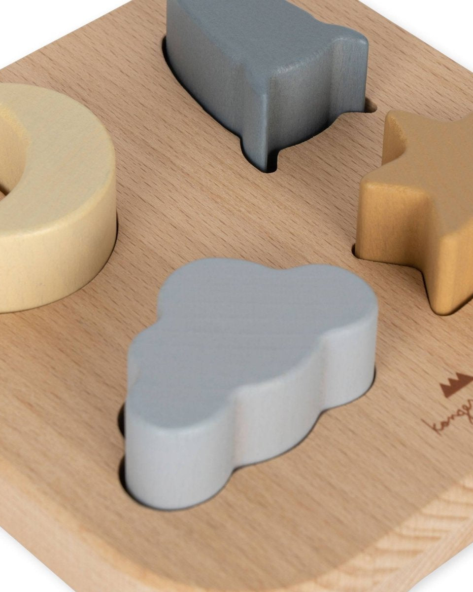 Wooden Chunky Shape Puzzle - Sky