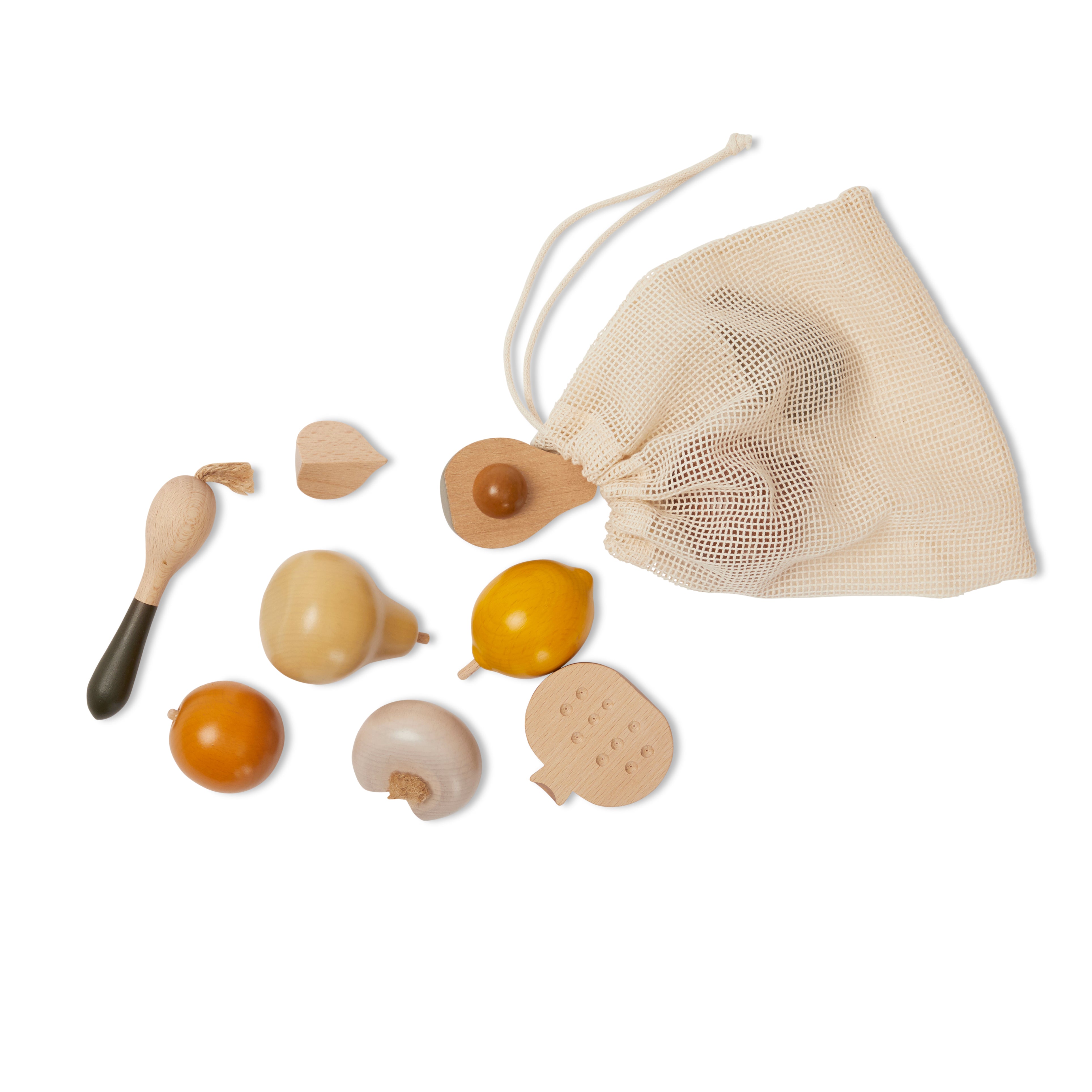 Wooden Fruit and Veggie Play Food Set