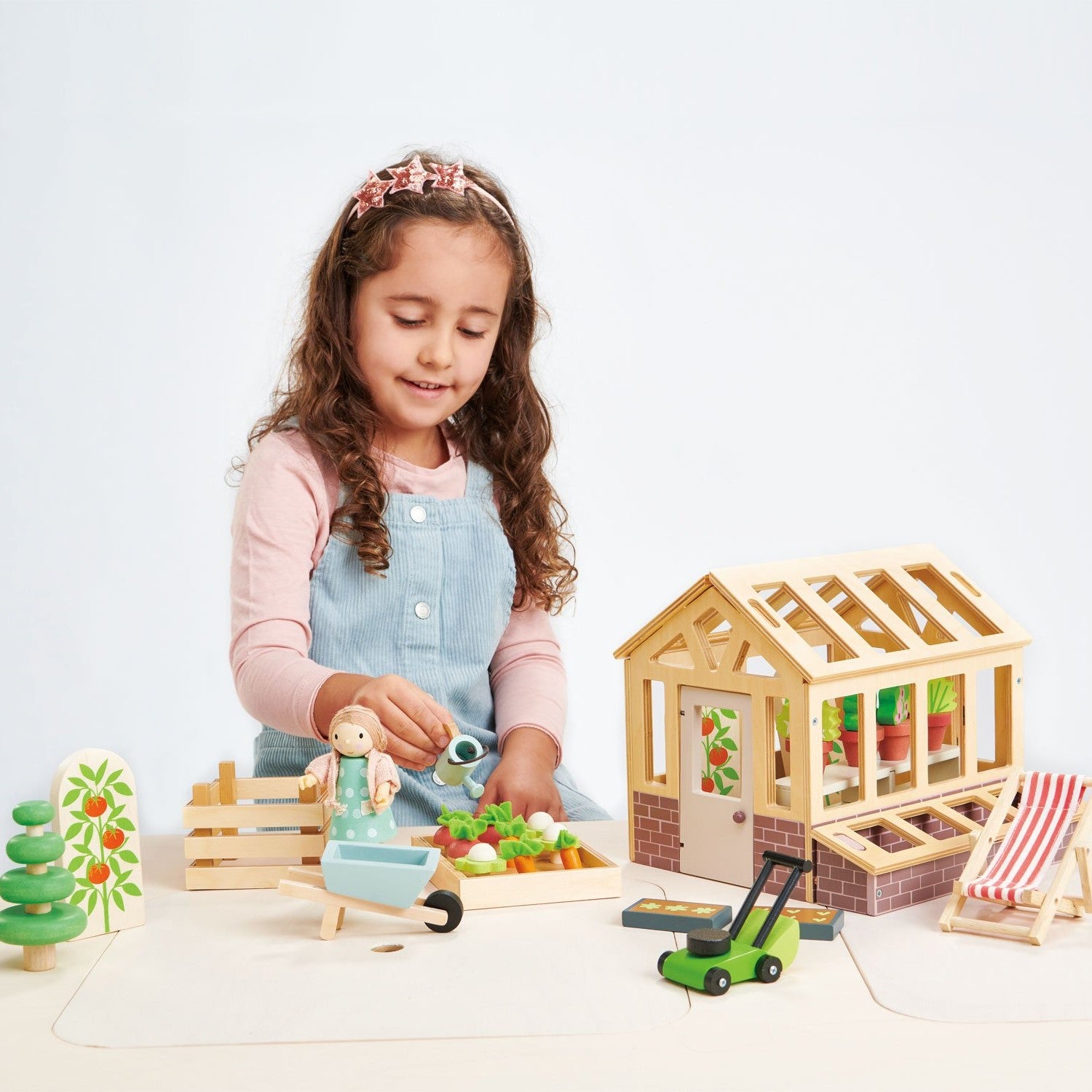 Wooden Greenhouse and Garden Set