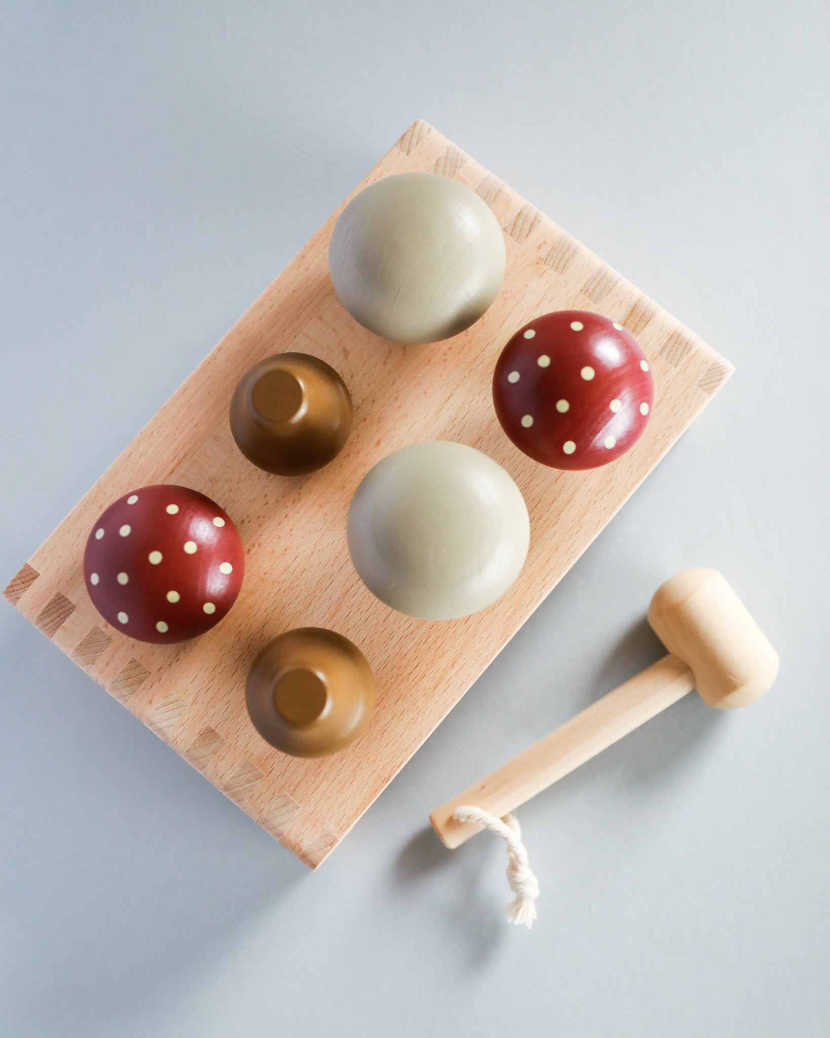 Wooden Mushroom Hammer Board
