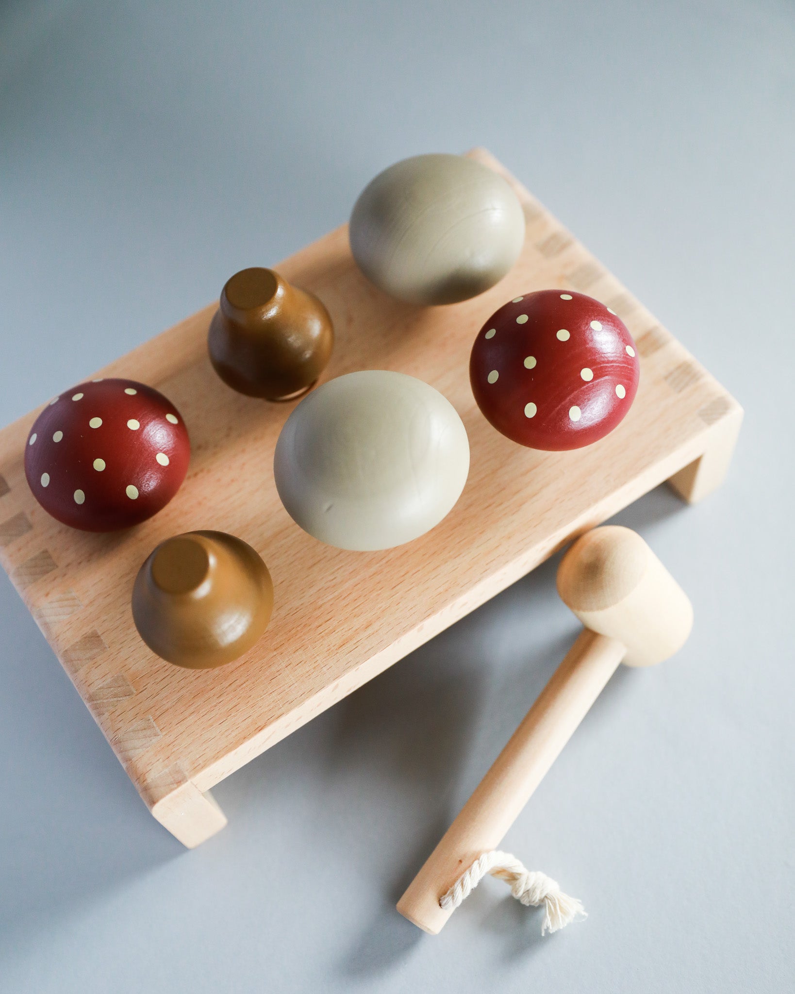 Wooden Mushroom Hammer Board
