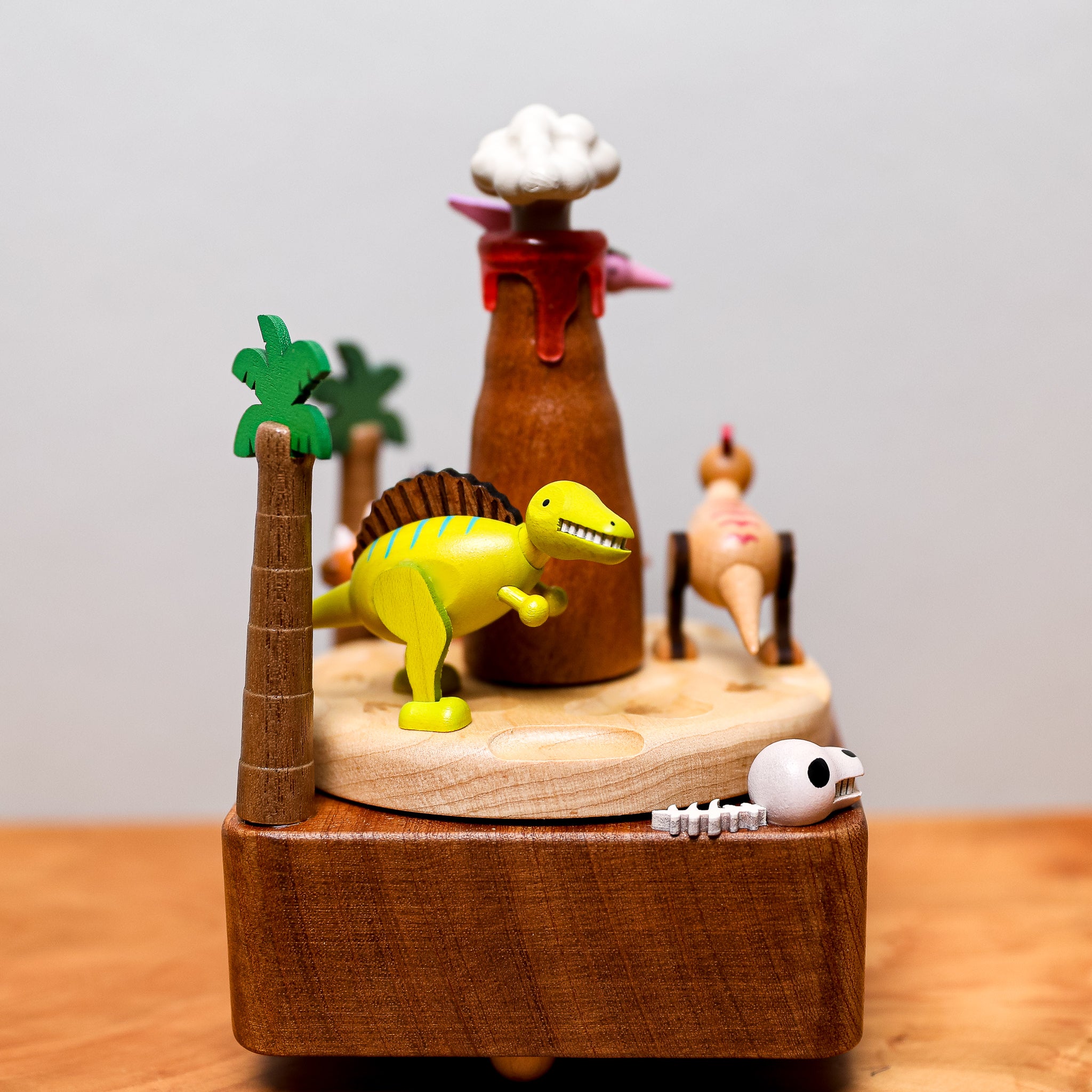 Wooden Music Box - Dinosaur Land