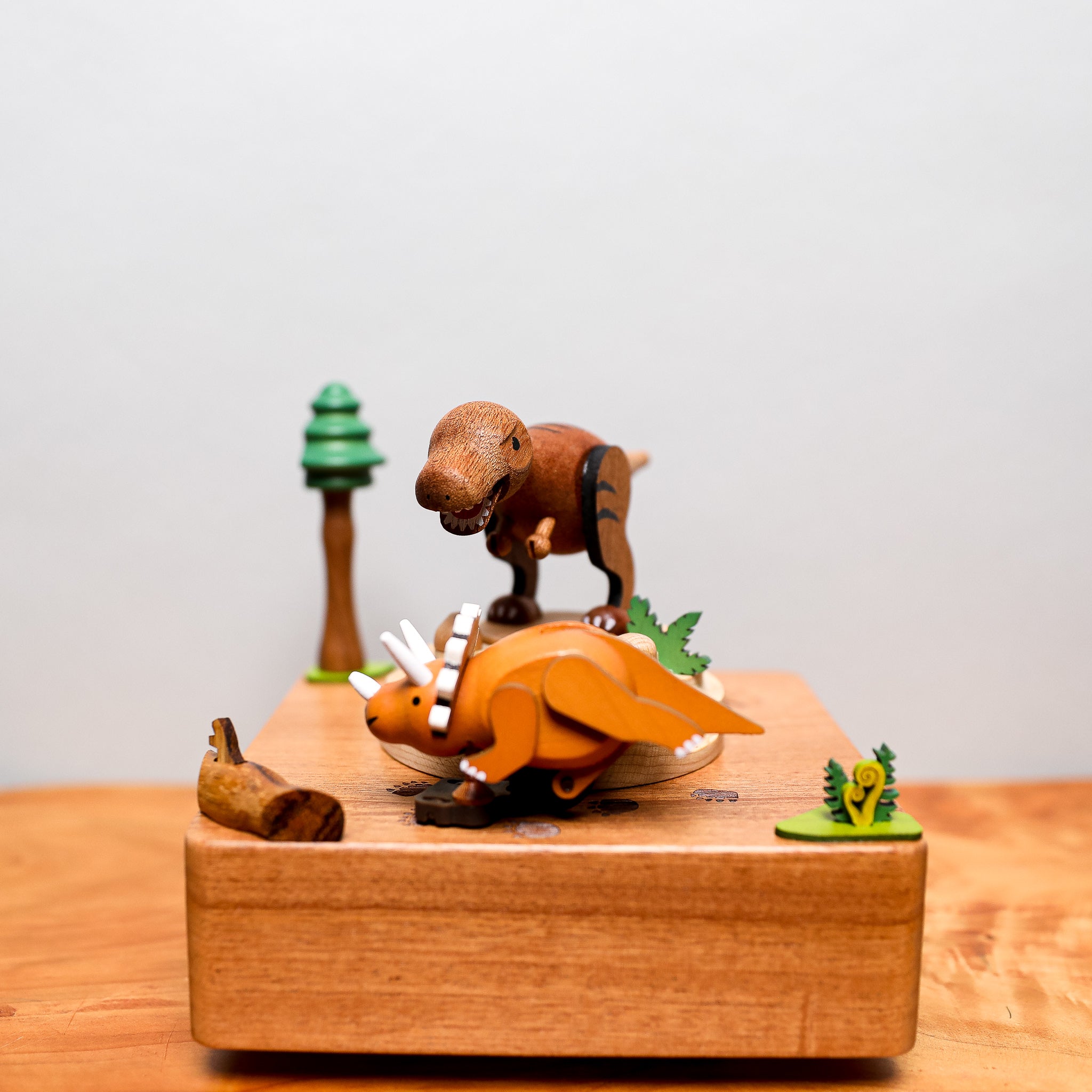 Wooden Music Box - Dinosaur T-Rex