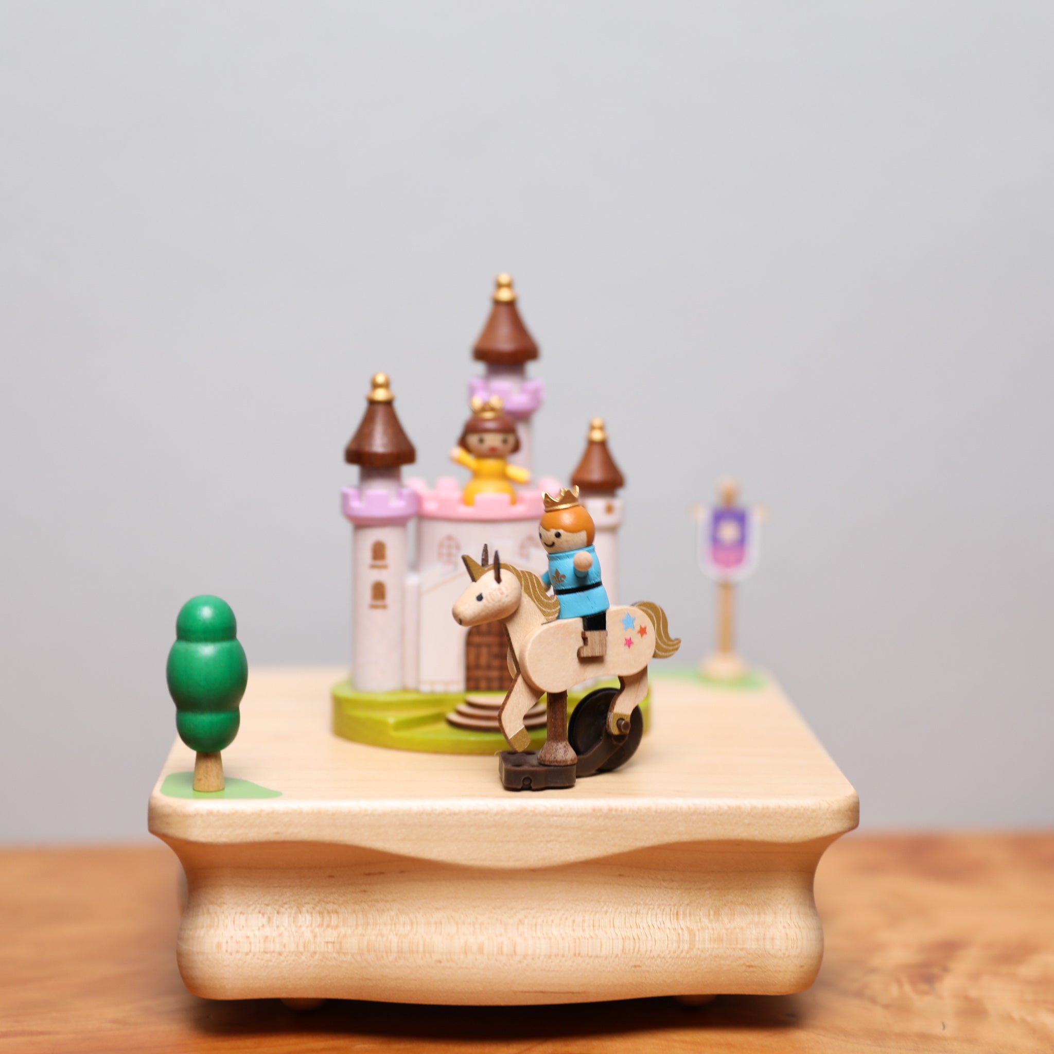 Wooden Music Box - Unicorn & Prince