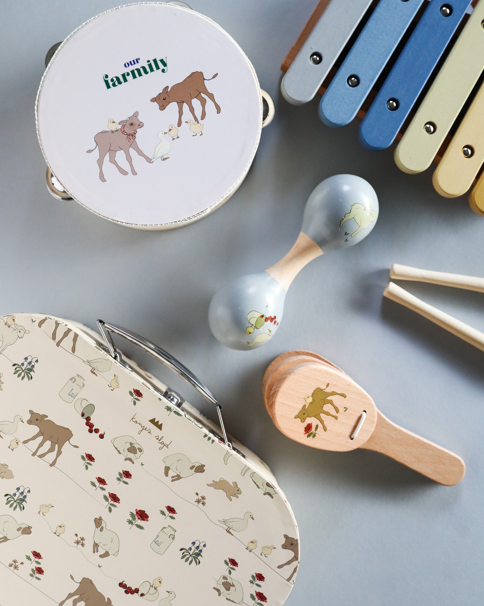 Wooden Music Play Set - Farm Animals