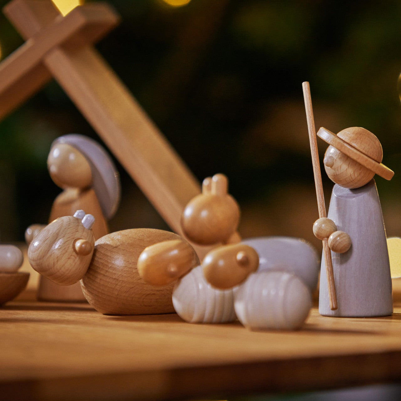 Wooden Nativity Scene