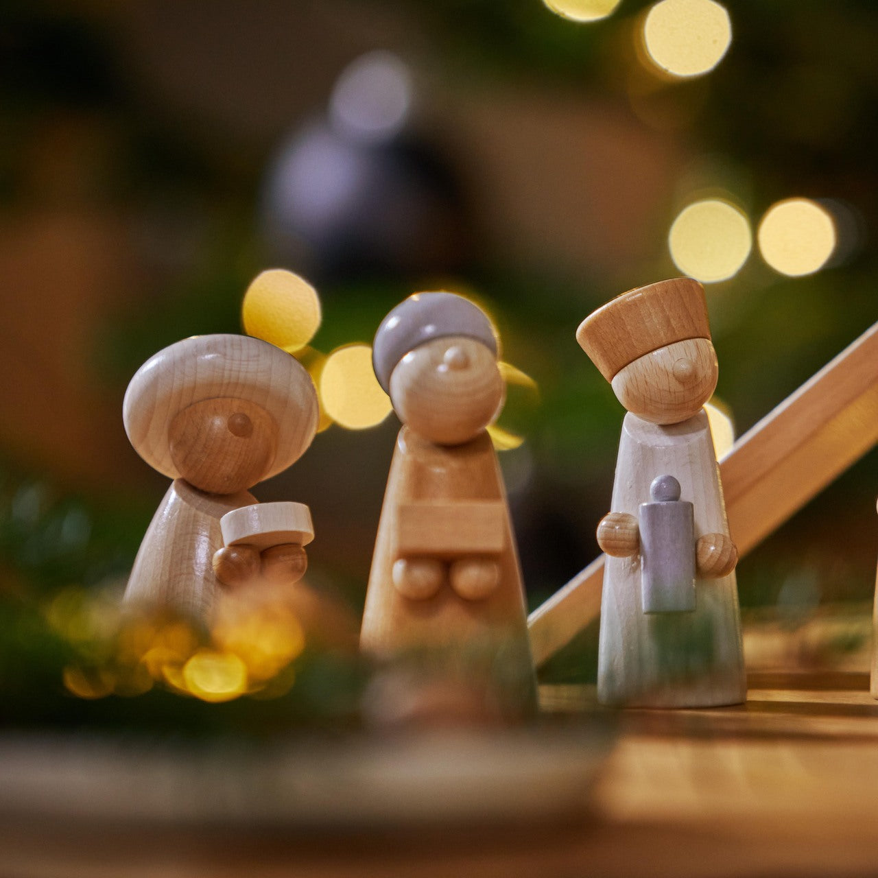Wooden Nativity Scene