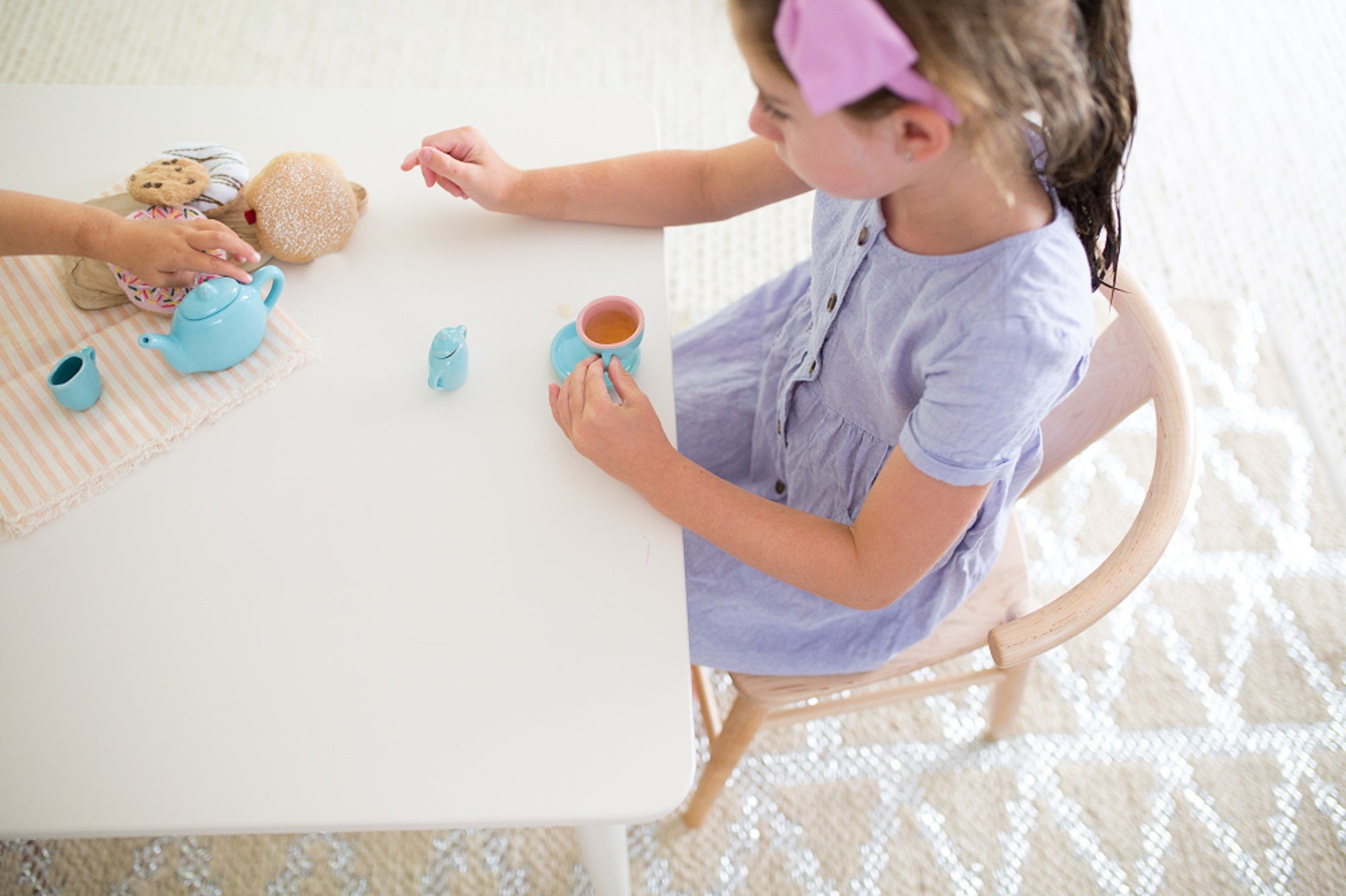 Wooden Play Chairs (Pair) - White 6