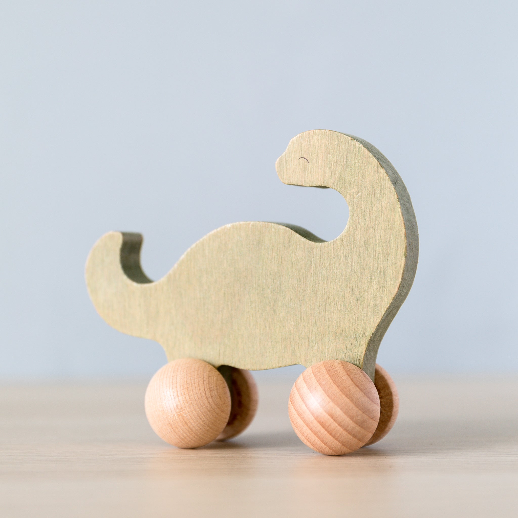 Wooden Rolling Dinosaur - Brachiosaurus