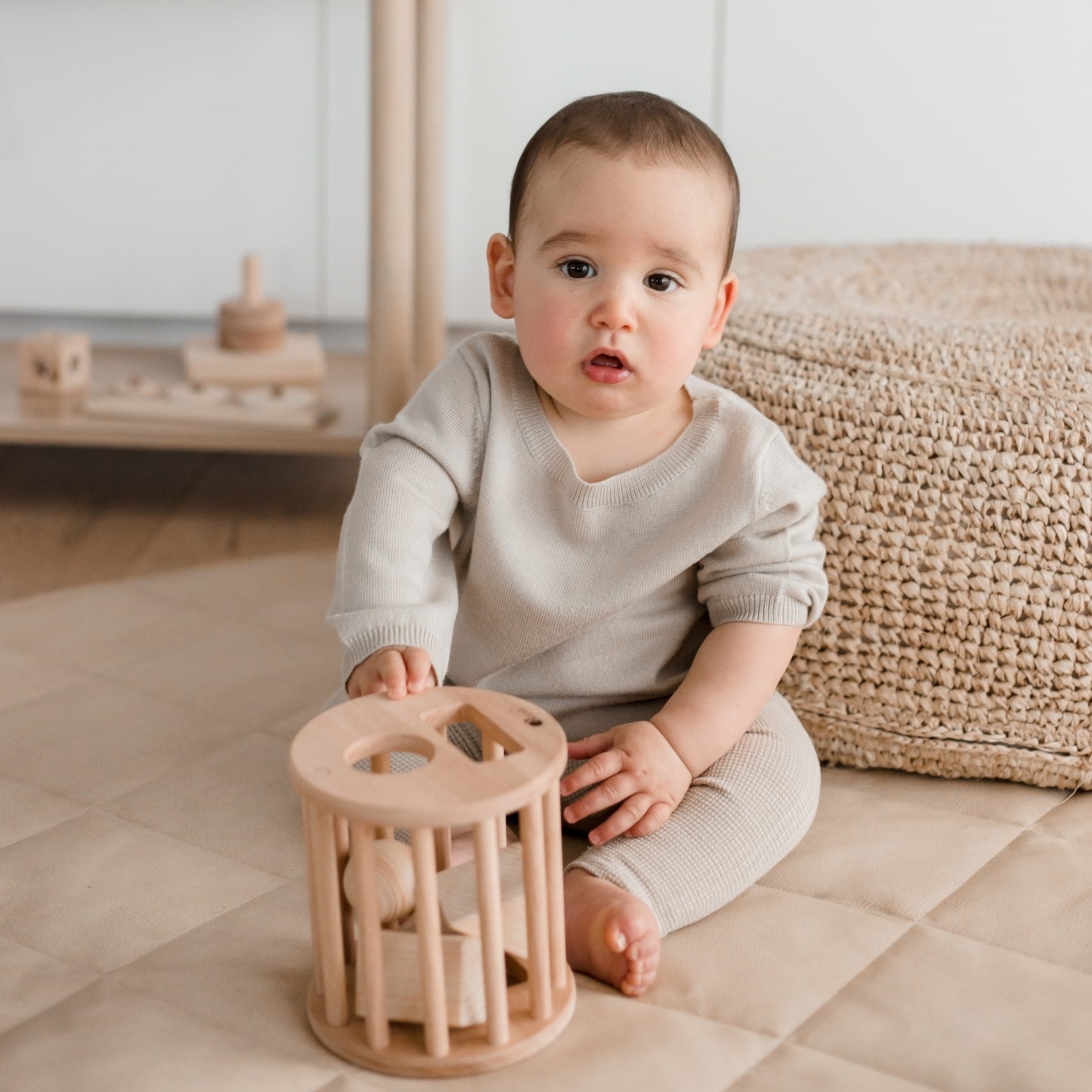 Wooden Rolling Shape Sorter