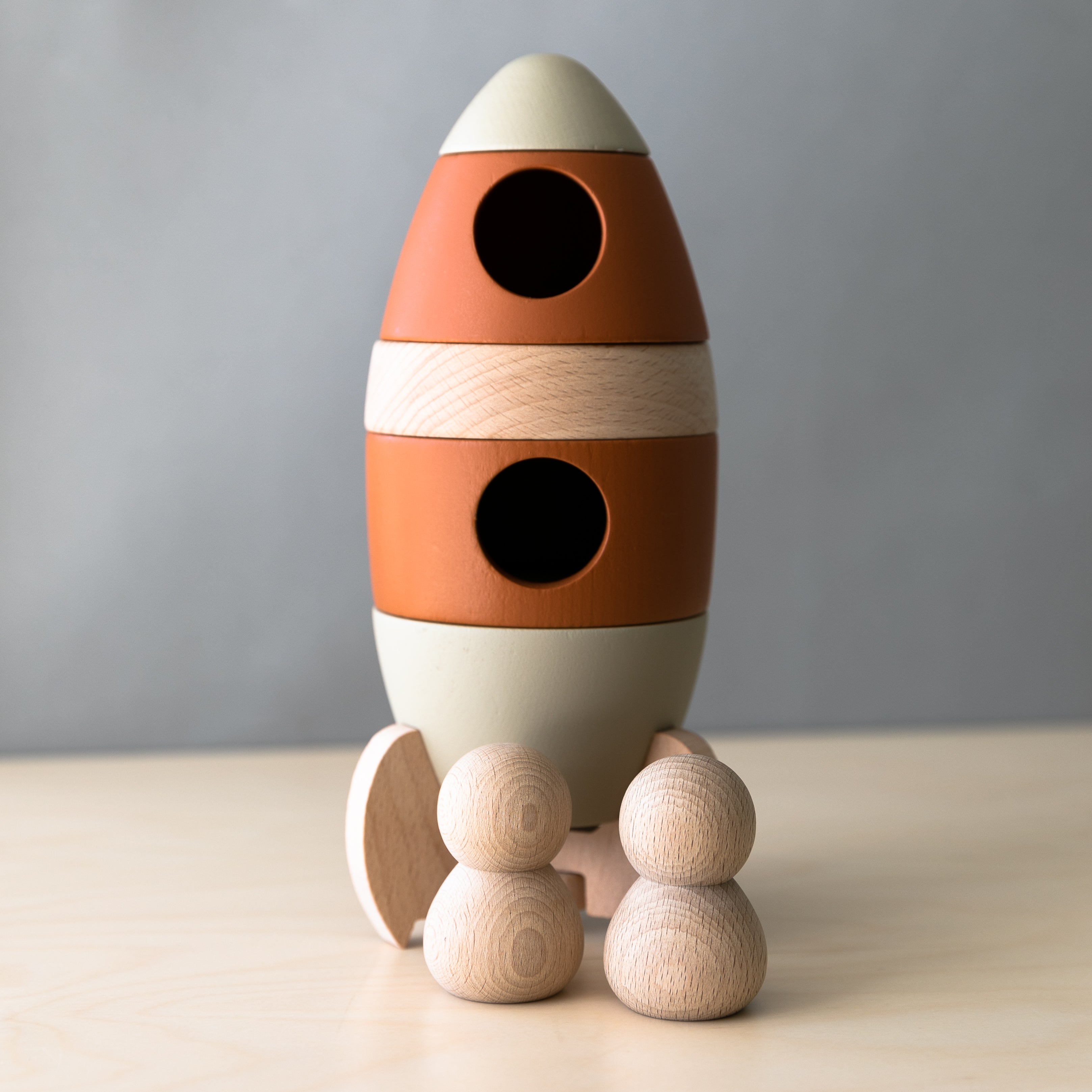 Wooden Stacking Rocket