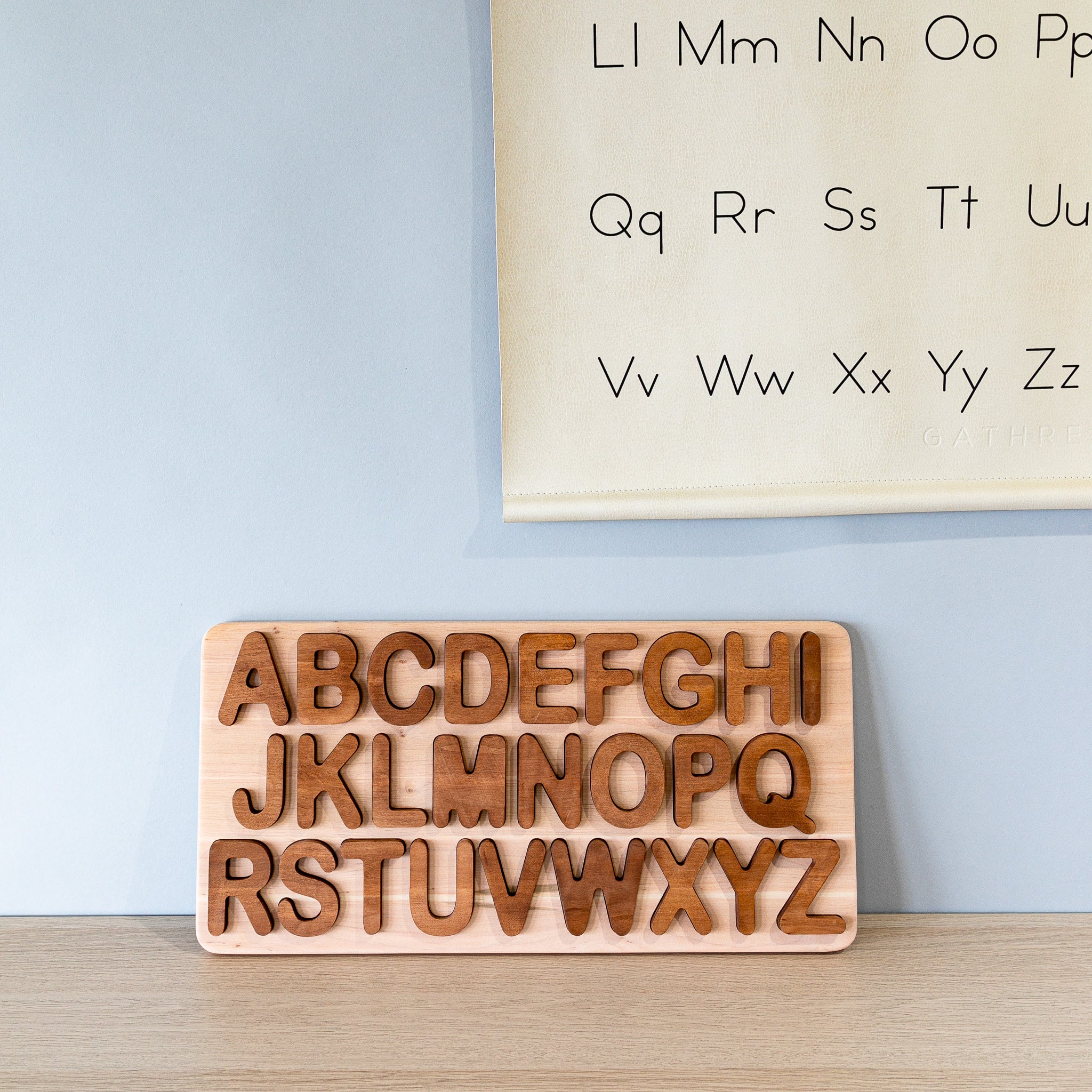 Wooden Uppercase Alphabet Puzzle
