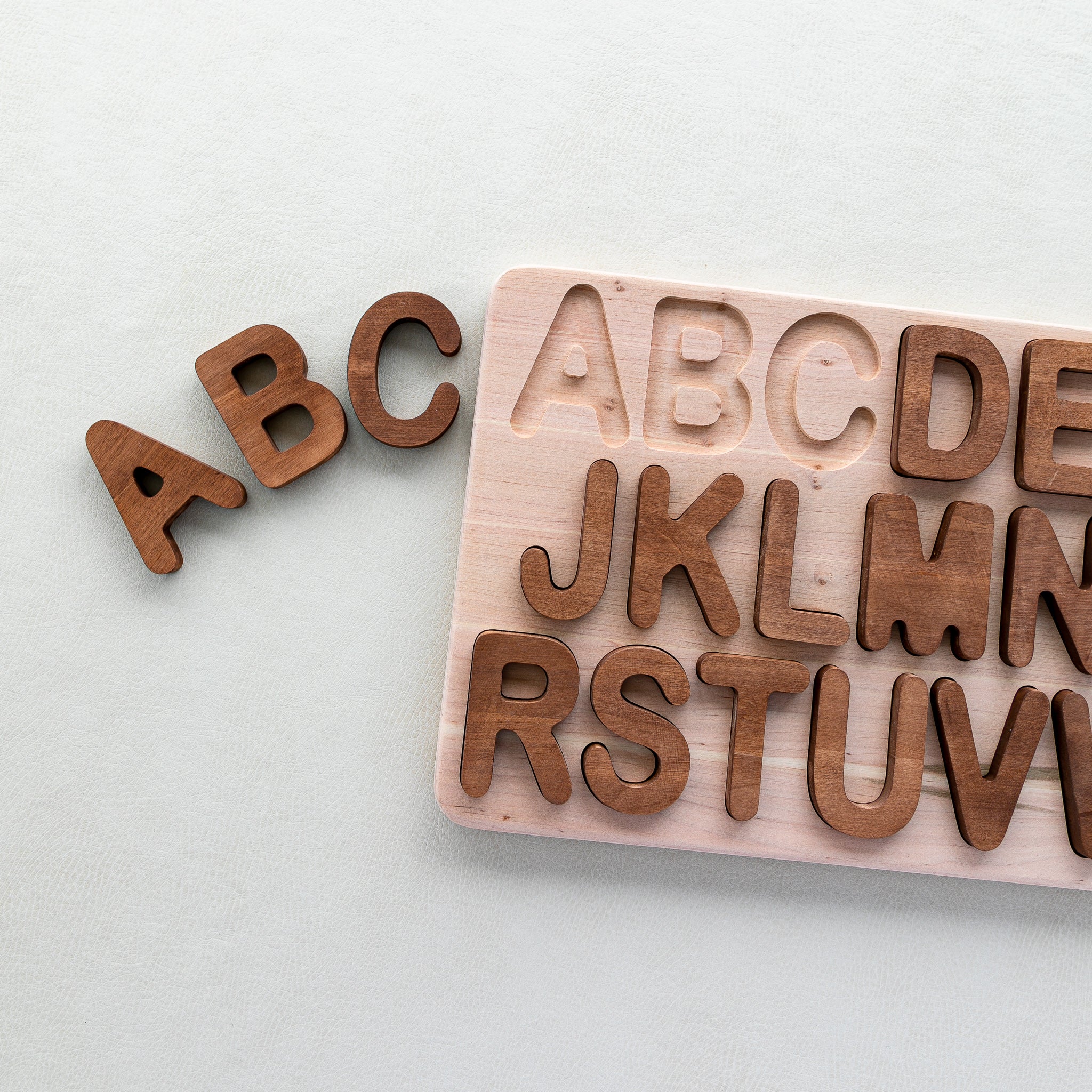 Wooden Uppercase Alphabet Puzzle