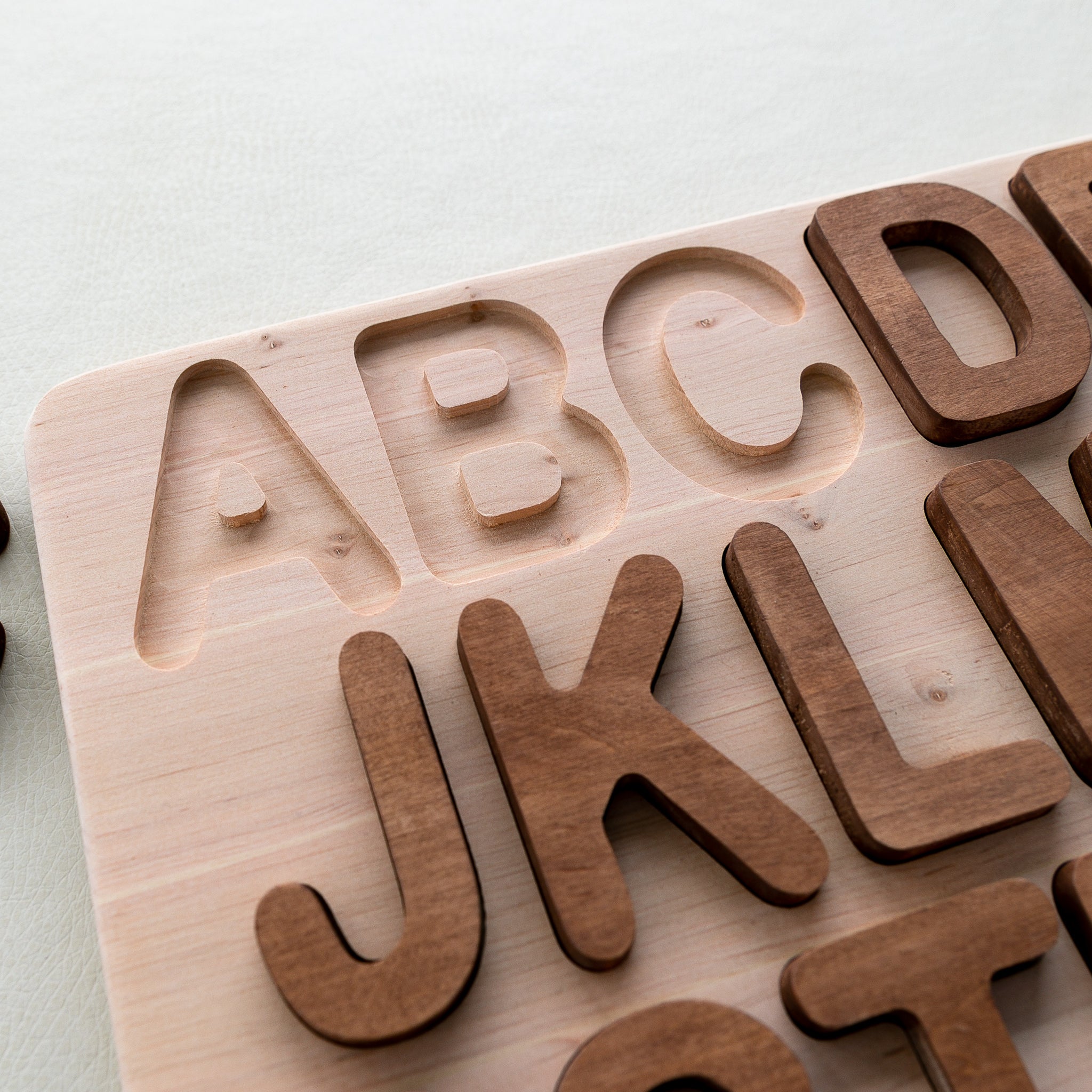 Wooden Uppercase Alphabet Puzzle