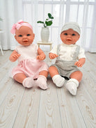 Bebenita 18-inch baby boy and girl dolls handmade in Spain with European outfits and hand-painted features