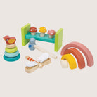 Mentari 18 month Garden Playtime set with stacking tree rainbow and hammer game