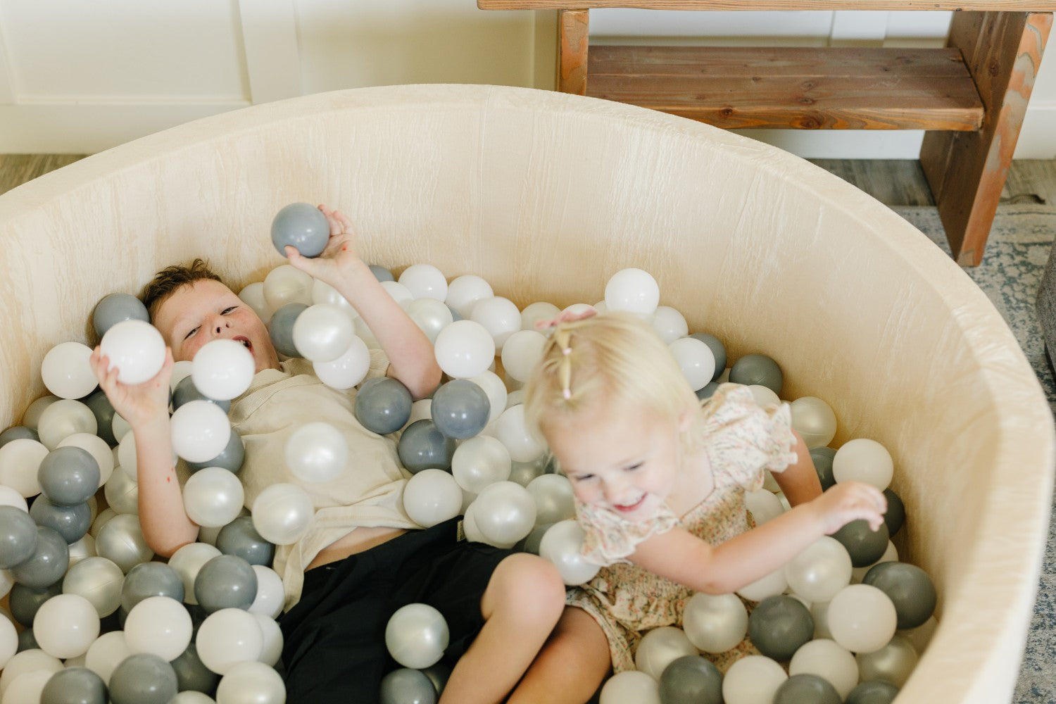 2 Children in Ball Pit