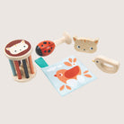 Mentari 6 month Garden Playtime gift set with mirror rattle teether and fabric toy