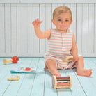 Complete Mentari baby gift set showing all five age-appropriate learning toys