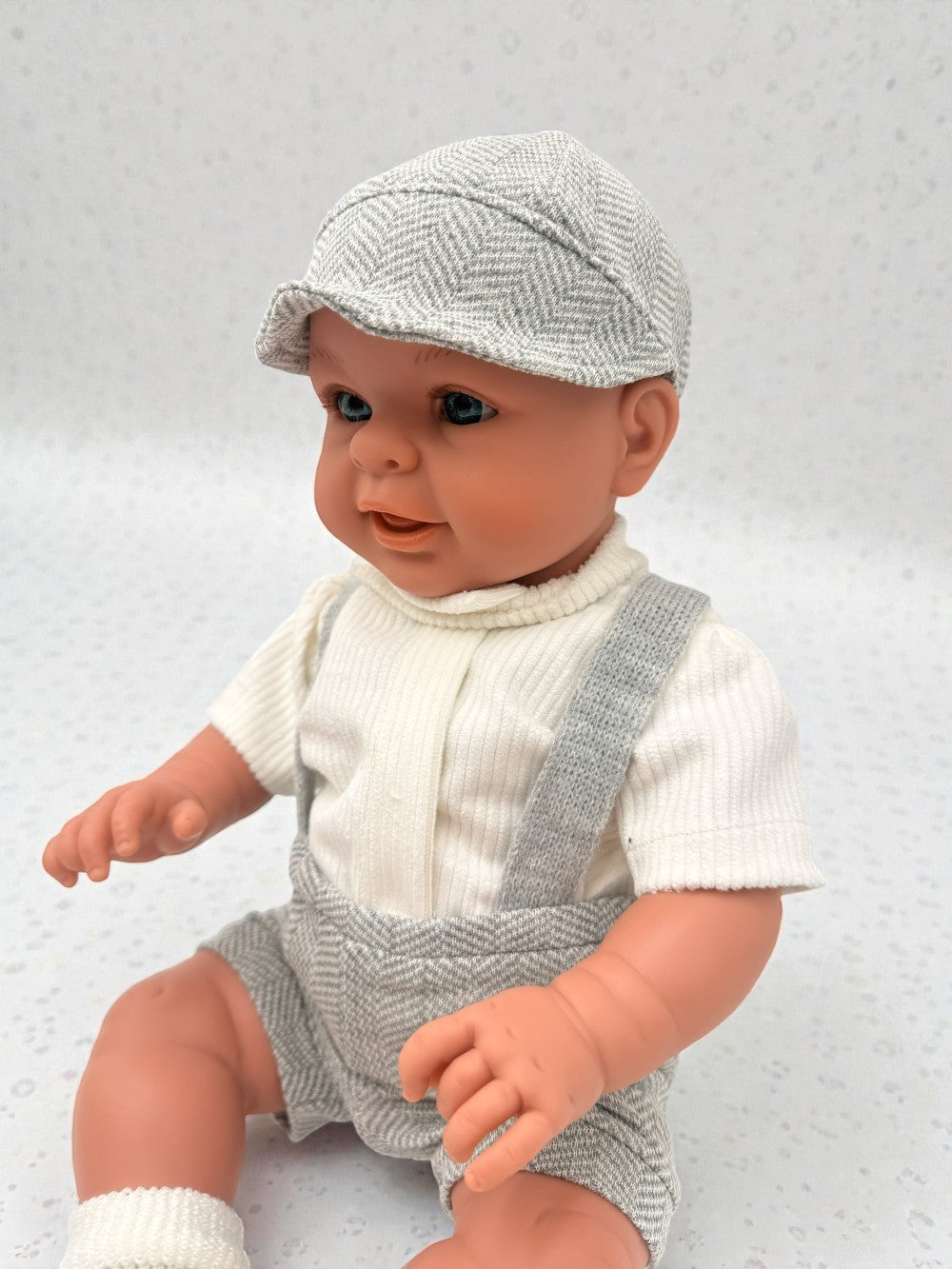 Premium baby boy doll with hand-glued eyelashes and anatomically correct small-batch design
