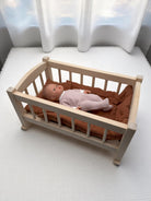 Bebenita wooden doll cradle made from premium birch wood baby doll bed for heirloom quality play