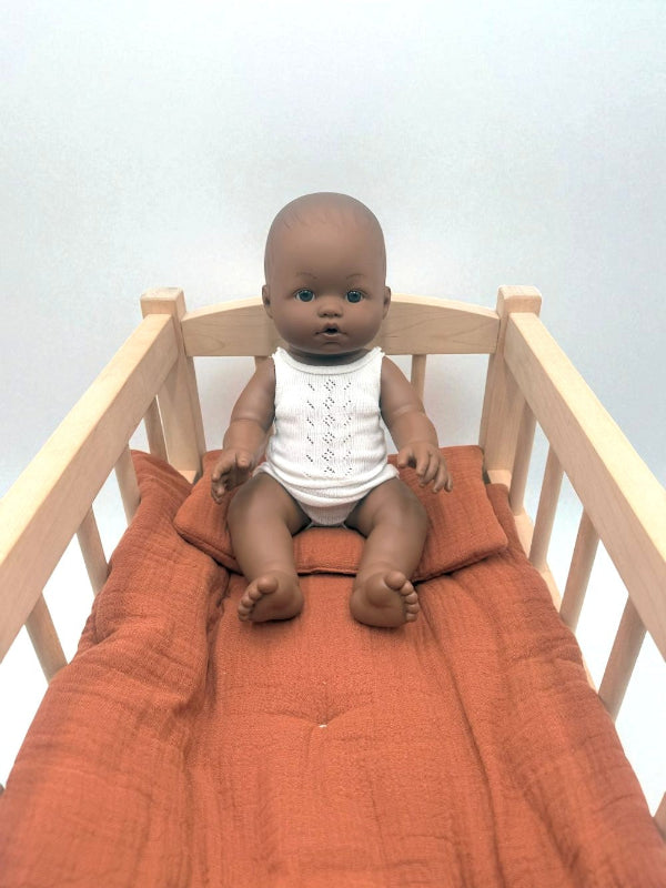 Cairo doll's detailed features showcasing premium European craftsmanship