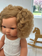 Phthalate-free unscented baby doll with 1-year warranty matching pacifier included