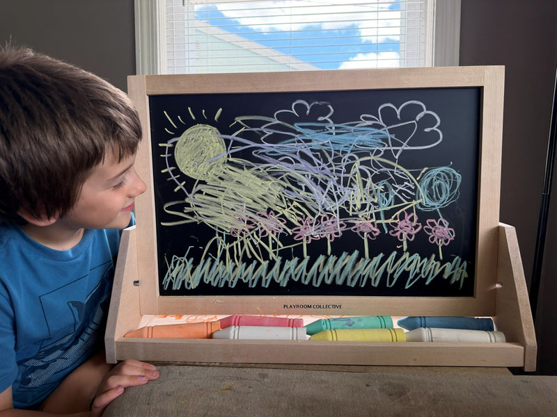 Child on easel