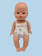 Two-piece doll underwear set coral bloom pattern OEKO-TEX cotton 13 inch doll clothes