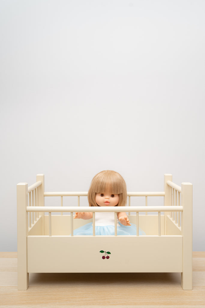 Wooden Doll Bed - Beige