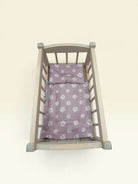 Doll Cradle with Lavender Bloom bedding set