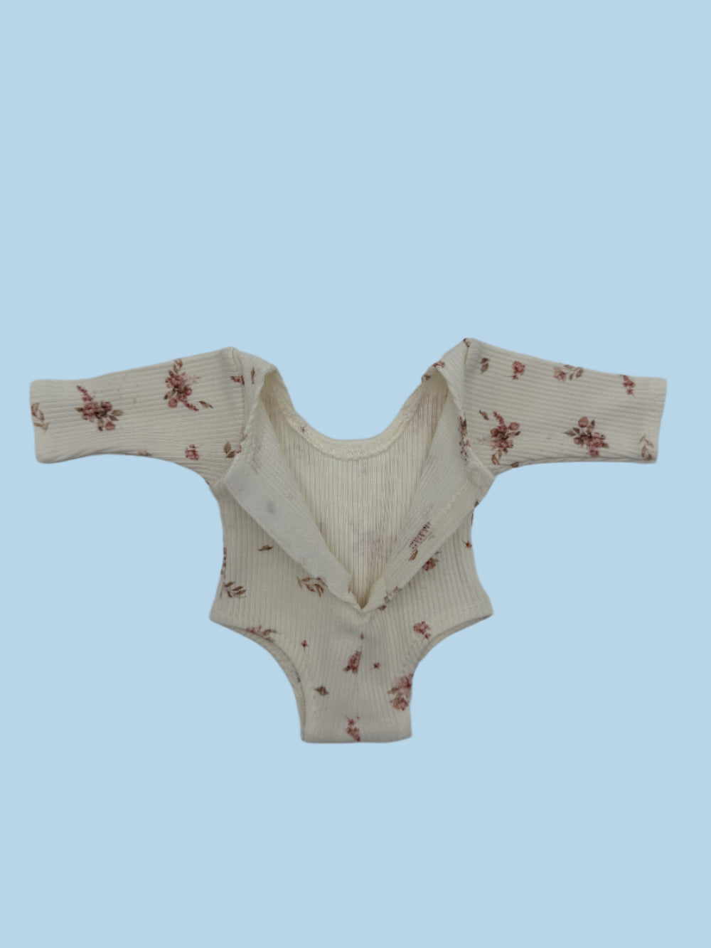 Cotton doll bodysuit meadow mist pattern with coordinating tulle tutu