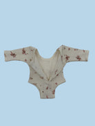 Cotton doll bodysuit meadow mist pattern with coordinating tulle tutu