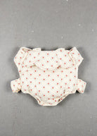 Konges Sløjd Mirage doll carrier with red tulip print and elastic shoulder straps