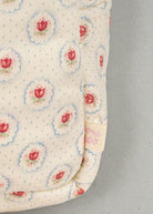 Red tulip print baby bag with roomy interior fits doll bottles clothes accessories