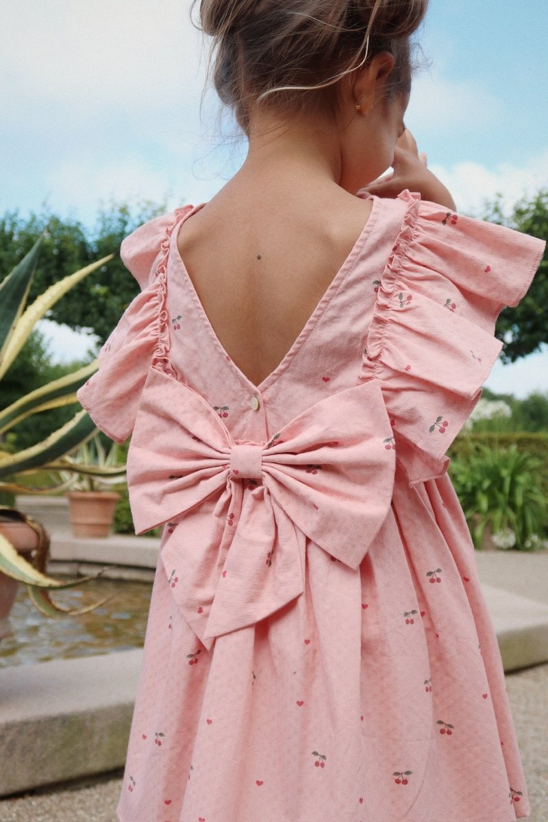 Special occasion kids dresses for girls with satin bows