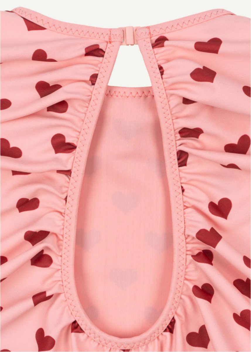 Heart design swimsuit for girls
