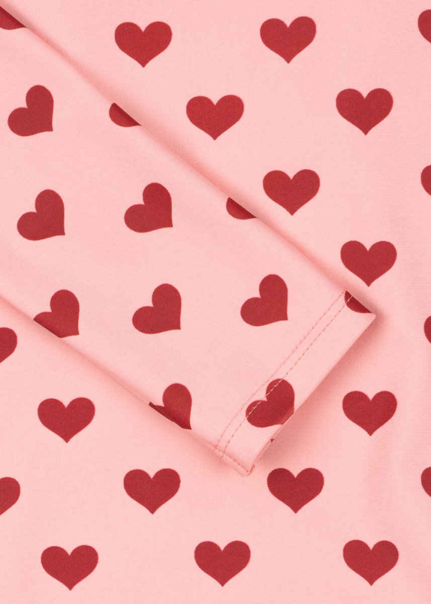 Onesie swimsuit with hearts