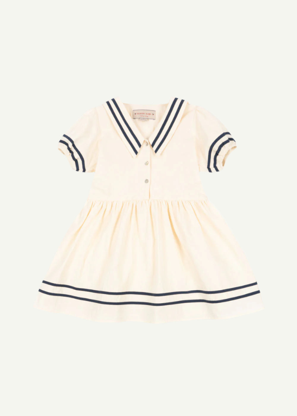 Allie Sailor Dress: Organic Cotton Nautical Design with Cherry Detail –  Playroom Collective