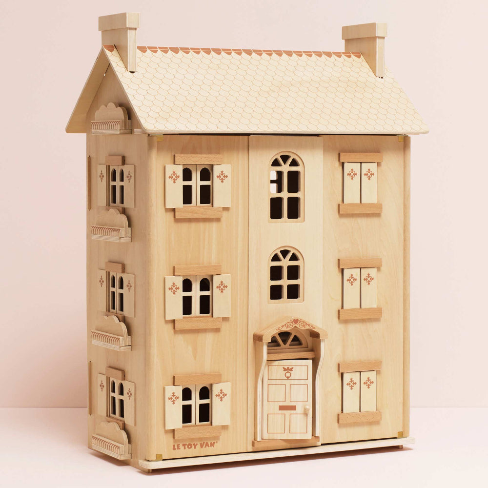 Le Toy Van Grand Natural Wooden Dollhouse four-story heirloom quality