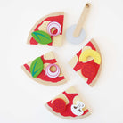 Le Toy Van wooden pizza set with removable toppings and pizza cutter tool