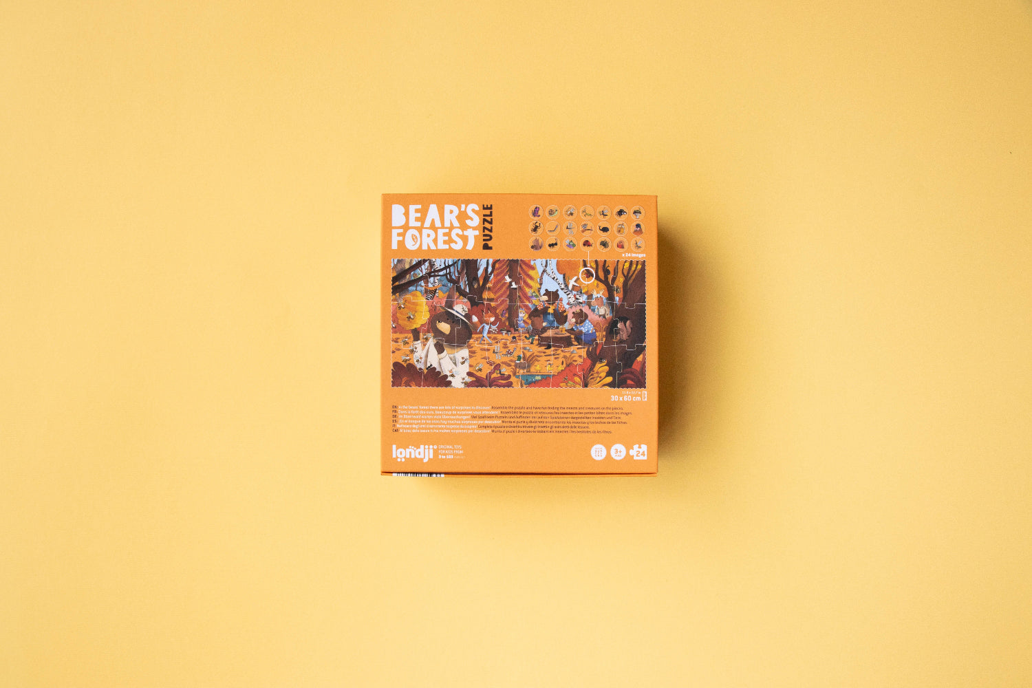 Box of 'Bear's Forest' on a yellow background