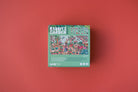 Puzzle box titled 'Rabbit's Garden' on a red background