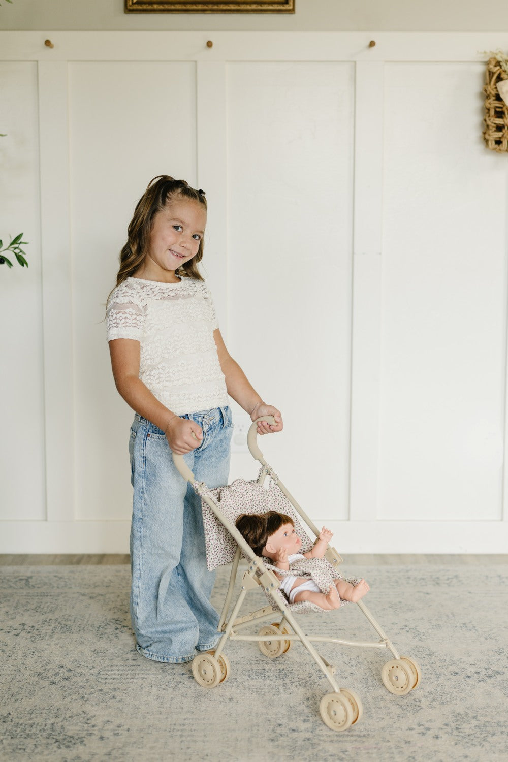 Older Girl with Doll Stroller