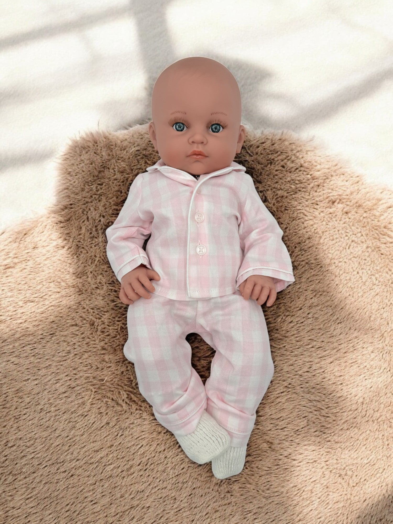 Petite Plume Pink Gingham Doll