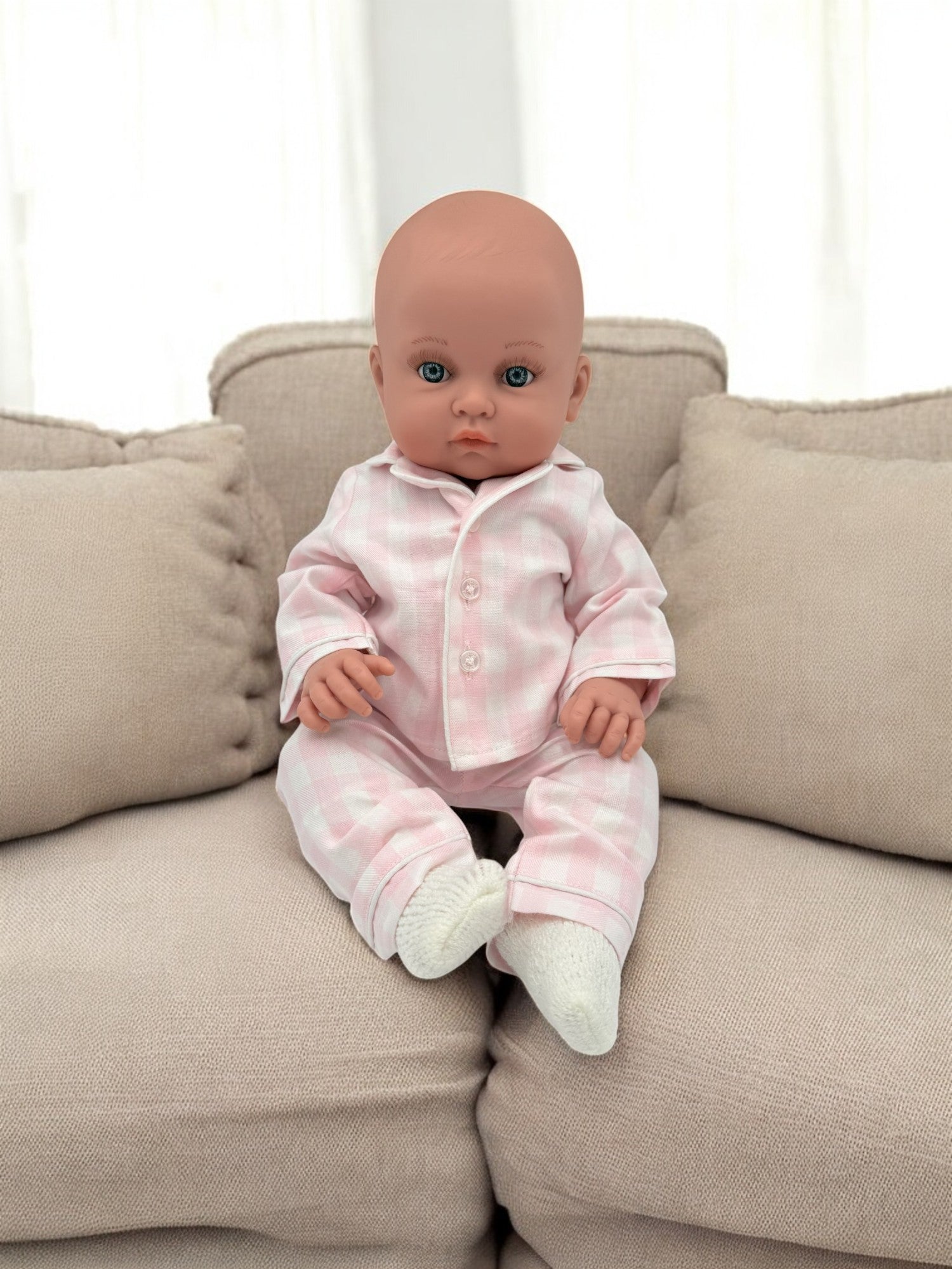 Petite Plume Pink Gingham Doll 