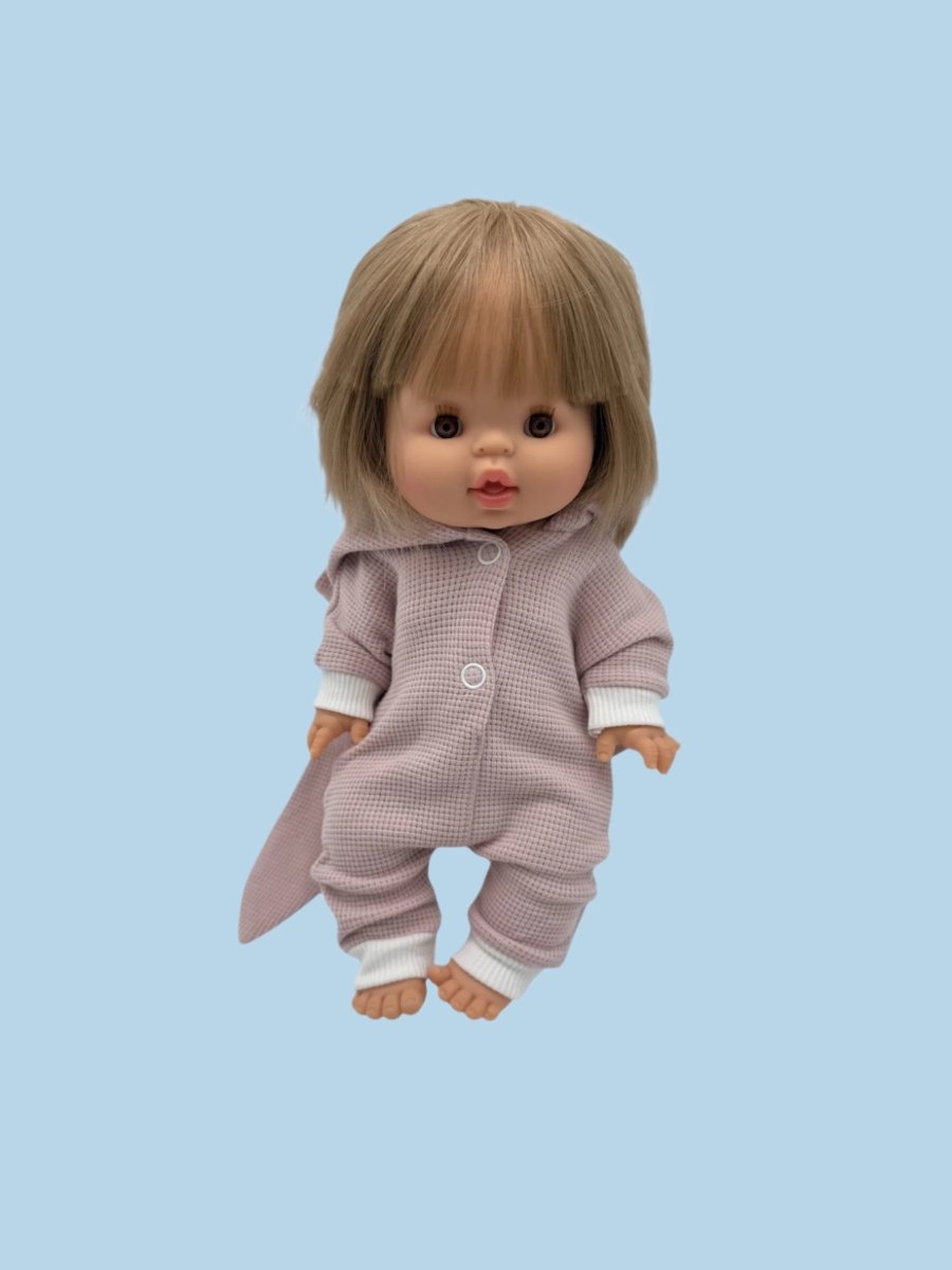 Easter doll clothes with bunny-themed accessories