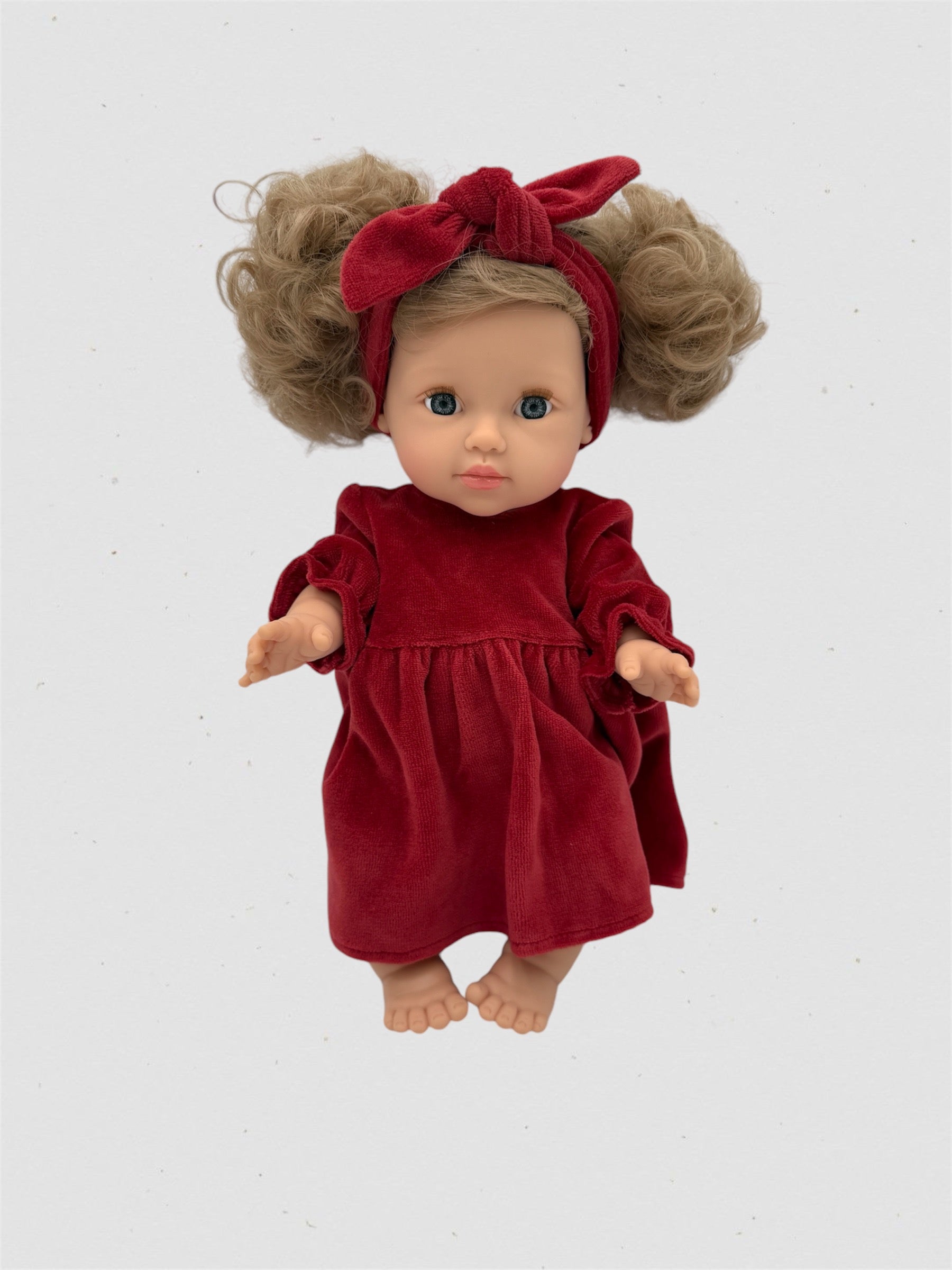 Red Velvet Dress with Headband